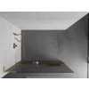 MEXEN/S - Kioto+ L Sprchová zástěna WALK-IN s poličkou a držákem ručníků 90 x 200 cm, proužky, zlato 800-090-123-50-09