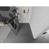 MEXEN/S - Kioto+ L Sprchová zástěna WALK-IN s poličkou a držákem ručníků 90 x 200 cm, bílý vzor, zlato 800-090-123-50-97