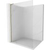 MEXEN/S - Kioto L Sprchová zástěna WALK-IN 90 x 200 cm, proužky, zlatá 800-090-103-50-09