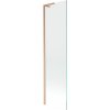 MEXEN/S - Next L vanová zástěna FIX 50 x 150 cm, transparent, měď kartáčovaný 895-050-000-03-00-65
