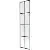 MEXEN/S - Next L vanová zástěna FIX 50 x 150 cm, černá vzor, nikl kartáčovaná 895-050-000-03-77-97