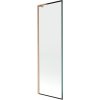 MEXEN/S - Next L vanová zástěna FIX 60 x 150 cm, černá vzor,  měď kartáčovaná 895-060-000-03-70-65
