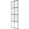 MEXEN/S - Next L vanová zástěna FIX 60 x 150 cm, černá vzor, nikl kartáčovaná 895-060-000-03-77-97