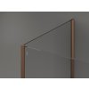 MEXEN/S - Kioto Sprchová zástěna WALK-IN 90 x 80 x 30 cm, černá vzor, růžové zlato 800-090-080-221-60-70-030