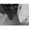 MEXEN/S - Kioto Sprchová zástěna WALK-IN 90 x 80 x 40 cm, černá vzor, růžové zlato 800-090-080-221-60-70-040