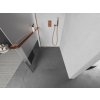 MEXEN/S - KIOTO Sprchová zástěna WALK-IN s poličkou a držákem ručníků 70 x 200, transparent/matné sklo 8 mm, růžové zlato 800-070-121-60-35