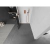MEXEN/S - KIOTO Sprchová zástěna WALK-IN s poličkou a držákem ručníků 70 x 200, transparent/černá 8 mm, růžové zlato 800-070-121-60-77