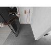 MEXEN/S - KIOTO Sprchová zástěna WALK-IN s poličkou a držákem ručníků 80 x 200, transparent/černá 8 mm, růžové zlato 800-080-121-60-70