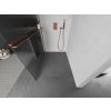 MEXEN/S - Kioto+ Sprchová zástěna WALK-IN s poličkou a držákem ručníků 90 x 200, proužky 8 mm, růžové zlato 800-090-121-60-09