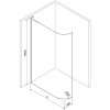 MEXEN/S - KiotoL Sprchová zástěna WALK-IN Walk-in 100 x 200 cm, transparent, černá 800-100-103-70-06