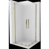 MEXEN/S - Velar Duo sprchový kout, posuvné dveře 90 x 90 cm, dekor, zlato 871-090-090-32-50