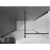 MEXEN/S - Velar sprchový kout, posuvné dveře 160 x 85 cm, dekor, černá 871-160-085-31-70