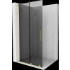 MEXEN/S - Velar L Sprchová zástěna posuvná Walk-in 110 x 200 cm, grafit 8 mm, zlato 871-110-003-43-50