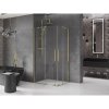 MEXEN/S - Velar Duo čtvercový sprchový kout 100 x 90, transparent, zlatá 871-100-090-02-50