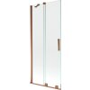 MEXEN/S - Velar Dvoukřídlá posuvná vanová zástěna 85 x 150 cm, transparent, růžové zlato 896-085-000-01-60
