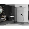 MEXEN/S - Kioto Sprchová zástěna WALK-IN 110 x 110 cm, černý vzor, grafit kartáčovaná 800-110-212-66-70-110