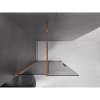MEXEN/S - Velar Sprchová zástěna posuvná Walk-in 85 x 200 cm, grafit 8 mm, růžové zlato 871-085-000-43-60