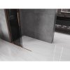 MEXEN/S - Velar Sprchová zástěna posuvná Walk-in 120 x 200 cm, grafit 8 mm, růžové zlato 871-120-000-43-60