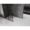 MEXEN/S - Velar Sprchová zástěna posuvná Walk-in 120 x 200 cm, grafit 8 mm, růžové zlato 871-120-000-43-60