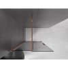 MEXEN/S - Velar Sprchová zástěna posuvná Walk-in 120 x 200 cm, grafit 8 mm, růžové zlato 871-120-000-43-60