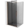 MEXEN/S - Velar Sprchová zástěna posuvná Walk-in 120 x 200 cm, grafit 8 mm, růžové zlato 871-120-000-43-60