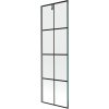 MEXEN/S - Next vanová zástěna FIX 60 x 150 cm, černá vzor, grafit kartáčovaná 895-060-000-00-77-66