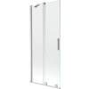 MEXEN/S - Velar dvoukřídlá posuvná vanová zástěna 85 x 150 cm, transparent, nikl kartáčovaný 896-085-000-01-97