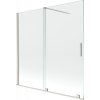 MEXEN/S - Velar dvoukřídlá posuvná vanová zástěna 160 x 150, transparent, nikl kartáčovaný 896-160-000-01-97