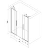 MEXEN/S - Velar Duo posuvné sprchové dveře 170 cm, grafit, grafit metal 871-170-000-42-95