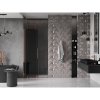 MEXEN/S - Velar posuvné sprchové dveře 90 cm, grafit, růžové zlato 871-090-000-41-60
