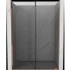 MEXEN/S - Velar posuvné sprchové dveře 140 cm, grafit, růžové zlato 871-140-000-41-60
