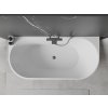 MEXEN/S - Oval vana volně stojící nástěnná 160 x 80, bílá/černá, sifon a přepad grafit kartáčovaná 52671608075-66