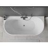 MEXEN/S - Oval vana volně stojící nástěnná 160 x 80, bílá/černá, sifon a přepad grafit metal 52671608075-95