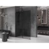 MEXEN/S - Velar Sprchová zástěna posuvná Walk-in 140 x 200 cm, grafit 8 mm, grafit kartáčovaná 871-140-000-43-66