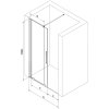 MEXEN/S - Velar posuvné sprchové dveře 140 cm, grafit, grafit kartáčovaná 871-140-000-41-66