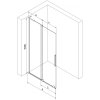 MEXEN/S - Velar L Sprchová zástěna posuvná Walk-in 110 x 200 cm, transparent 8 mm, černá 871-110-003-03-70