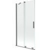 MEXEN/S - Velar dvoukřídlá posuvná vanová zástěna 95 x 150 cm, transparent, grafit metal 896-095-000-01-95