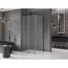 MEXEN/S - Velar sprchový kout, posuvné dveře 130 x 85 cm, dekor, grafit kartáčovaná 871-130-085-31-66