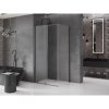 MEXEN/S - Velar sprchový kout, posuvné dveře 130 x 85 cm, dekor, grafit kartáčovaná 871-130-085-31-66