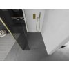MEXEN/S - Kioto Sprchová zástěna WALK-IN 90 x 40 cm, transparent, zlatá kartáčovaná 800-090-212-55-00-040