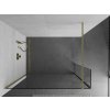 MEXEN/S - Kioto Sprchová zástěna WALK-IN 90 x 40 cm, transparent, zlatá kartáčovaná 800-090-212-55-00-040