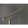 MEXEN/S - Kioto Sprchová zástěna WALK-IN 90 x 30 cm, černý vzor, zlatá kartáčovaná 800-090-212-55-70-030