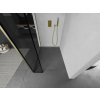 MEXEN/S - Kioto Sprchová zástěna WALK-IN 90 x 40 cm, černý vzor, zlatá kartáčovaná 800-090-212-55-70-040
