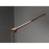 MEXEN/S - Velar sprchový kout, posuvné dveře 140 x 85 cm, dekor, růžové zlato 871-140-085-31-60