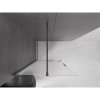MEXEN/S - Velar Sprchová zástěna posuvná Walk-in 110 x 200 cm, dekor 8 mm, grafit metal 871-110-000-33-95