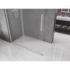 MEXEN/S - Velar Sprchová zástěna posuvná Walk-in 150 x 200 cm, dekor 8 mm, nikl kartáčovaná 871-150-000-33-97