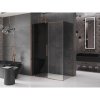 MEXEN/S - Velar sprchový kout, posuvné dveře 160 x 80 cm, grafit, růžové zlato 871-160-080-41-60