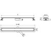 MEXEN/S - Flat 360 MGB dojít podlahový žlab 70 cm otočný černá sklo 1026070-40