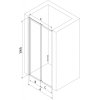 MEXEN - Exo skládací sprchové dveře 65 cm, transparent, černá 816-065-000-70-00