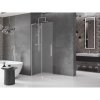 MEXEN/S - Velar L Sprchová zástěna posuvná Walk-in 110 x 200 cm, dekor 8 mm, nikl kartáčovaný 871-110-003-33-97